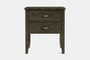 Ivy Wide 2 Drawer Bedside Table - Ash
