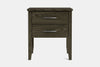 Ivy Wide 2 Drawer Bedside Table - Ash