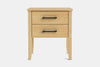 Ivy Wide 2 Drawer Bedside Table - Pine