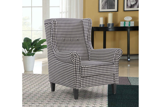 Korver Armchair – Houndstooth Fabric