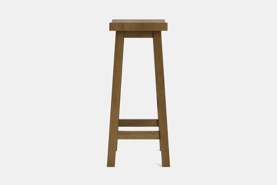 Barc Solid Seat Barstool - Pine