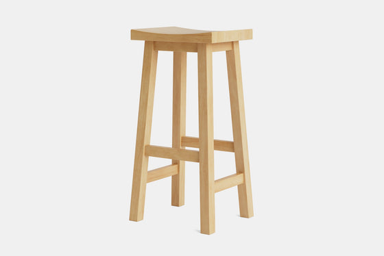 Barc Solid Seat Barstool - Pine