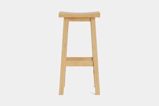 Barc Solid Seat Barstool - Pine