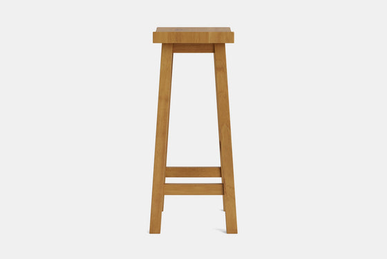 Barc Solid Seat Barstool - Pine