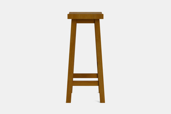 Barc Solid Seat Barstool - Pine