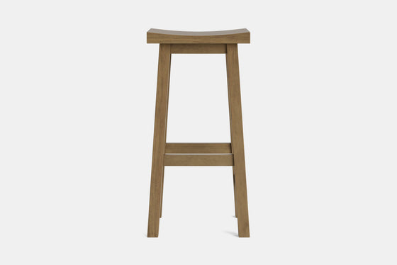 Barc Solid Seat Barstool - Pine