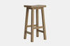 Barc Solid Seat Barstool - Pine