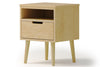 Cairo 1 Drawer Bedside Table with Box - Pine