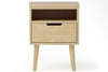 Cairo 1 Drawer Bedside Table with Box - Pine