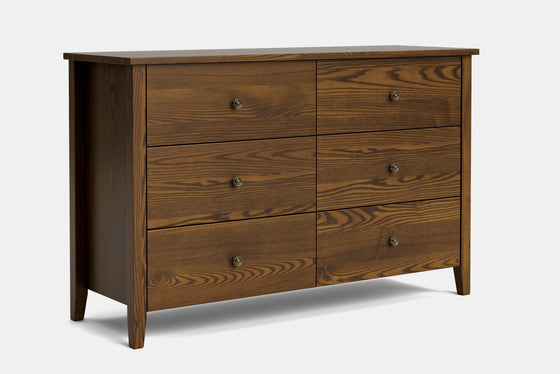 Ivy 6 Drawer Lowboy - Ash