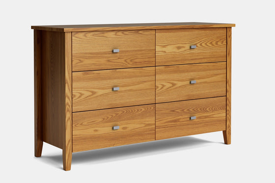 Ivy 6 Drawer Lowboy - Ash