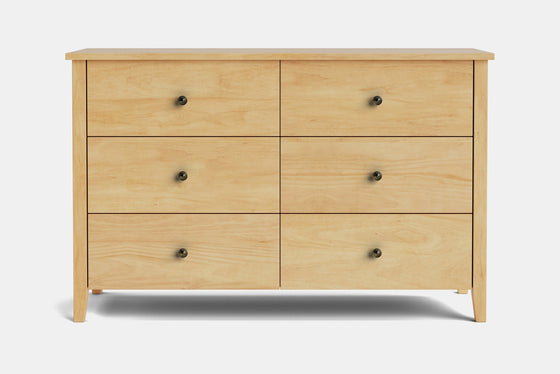 Ivy 6 Drawer Lowboy - Pine