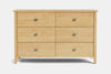 Ivy 6 Drawer Lowboy - Pine