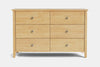 Ivy 6 Drawer Lowboy - Pine