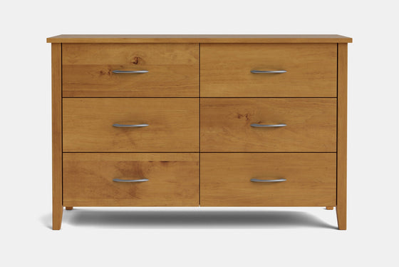 Ivy 6 Drawer Lowboy - Pine