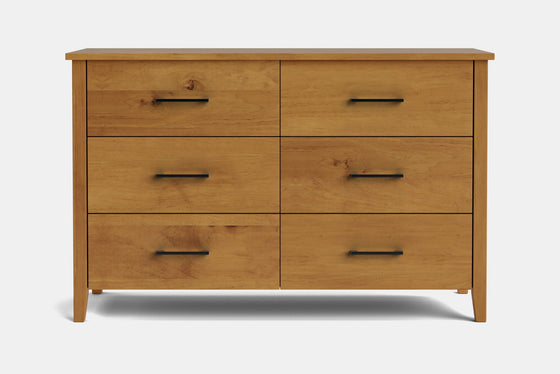 Ivy 6 Drawer Lowboy - Pine