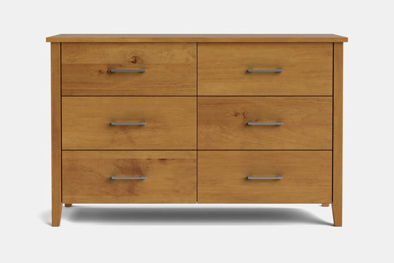 Ivy 6 Drawer Lowboy - Pine