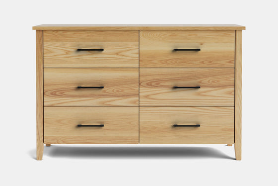 Ivy 6 Drawer Lowboy - Ash