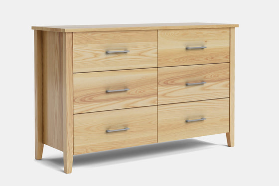 Ivy 6 Drawer Lowboy - Ash