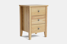  Ivy Small 3 Drawer Bedside Table - Ash