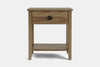 Ivy Wide 1 Drawer Bedside Table - Ash