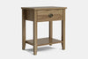 Ivy Wide 1 Drawer Bedside Table - Ash