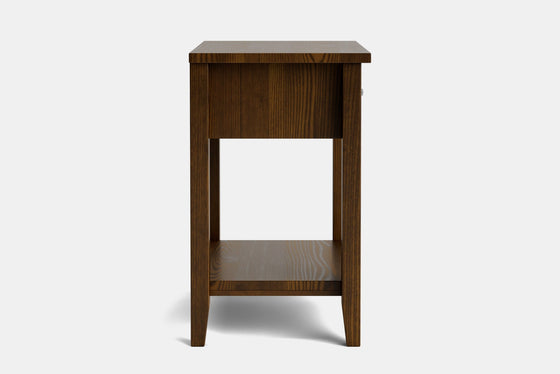 Ivy Wide 1 Drawer Bedside Table - Ash