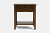 Ivy Wide 1 Drawer Bedside Table - Ash