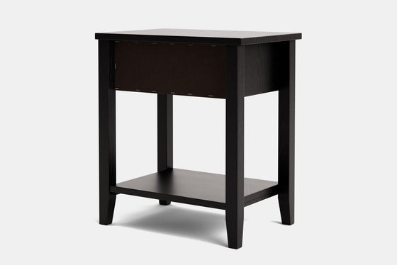 Ivy Wide 1 Drawer Bedside Table - Ash