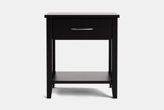 Ivy Wide 1 Drawer Bedside Table - Ash