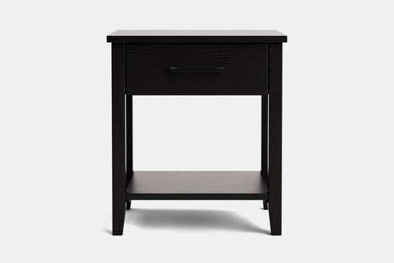 Ivy Wide 1 Drawer Bedside Table - Ash