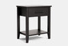 Ivy Wide 1 Drawer Bedside Table - Ash