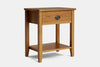 Ivy Wide 1 Drawer Bedside Table - Ash