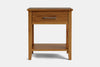 Ivy Wide 1 Drawer Bedside Table - Ash