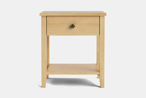 Ivy Wide 1 Drawer Bedside Table - Pine