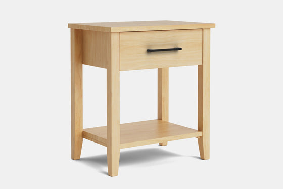 Ivy Wide 1 Drawer Bedside Table - Pine