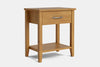 Ivy Wide 1 Drawer Bedside Table - Pine