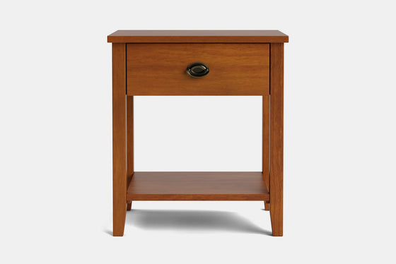 Ivy Wide 1 Drawer Bedside Table - Pine