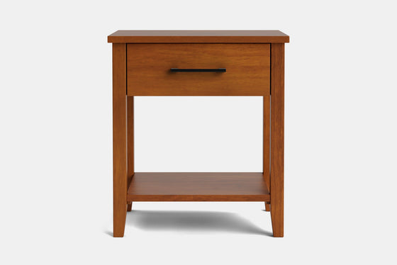 Ivy Wide 1 Drawer Bedside Table - Pine