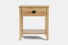 Ivy Wide 1 Drawer Bedside Table - Ash