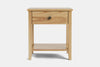 Ivy Wide 1 Drawer Bedside Table - Ash