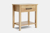 Ivy Wide 1 Drawer Bedside Table - Ash