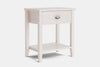 Ivy Wide 1 Drawer Bedside Table - Ash