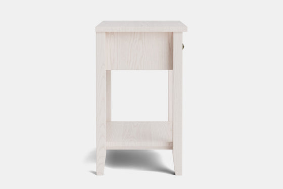 Ivy Wide 1 Drawer Bedside Table - Ash