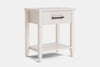 Ivy Wide 1 Drawer Bedside Table - Ash