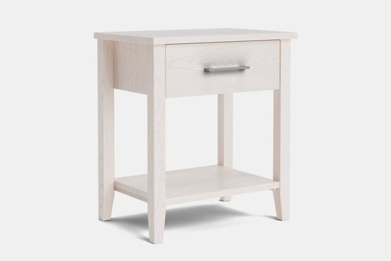 Ivy Wide 1 Drawer Bedside Table - Ash