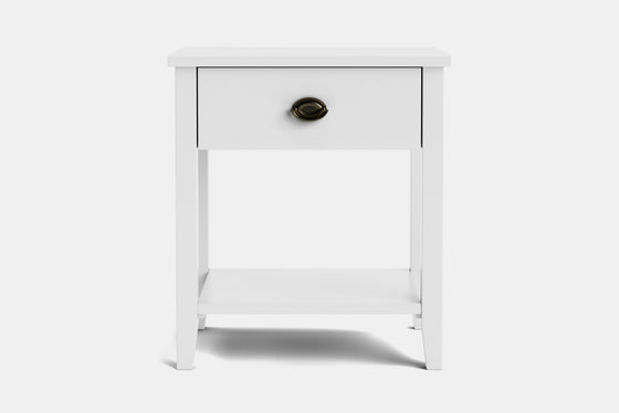 Ivy Wide 1 Drawer Bedside Table - Pine