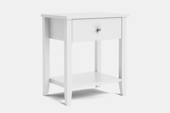 Ivy Wide 1 Drawer Bedside Table - Pine