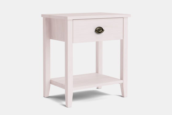 Ivy Wide 1 Drawer Bedside Table - Pine