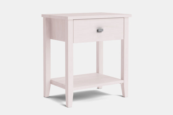 Ivy Wide 1 Drawer Bedside Table - Pine